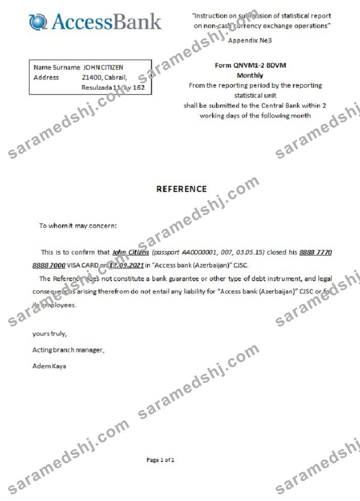 Azerbaijan_ Access_closure reference